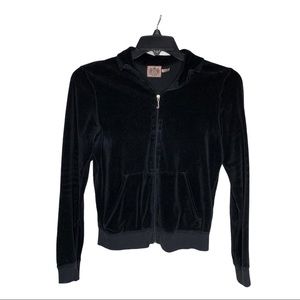 Juicy Couture Black velour jacket XL